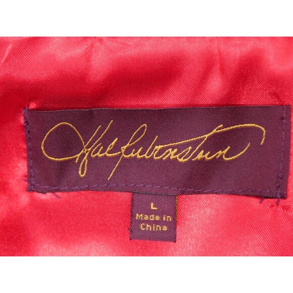 Hal Rubenstein Red Leather Fall Jacket Women's Large - Picture 9 of 9